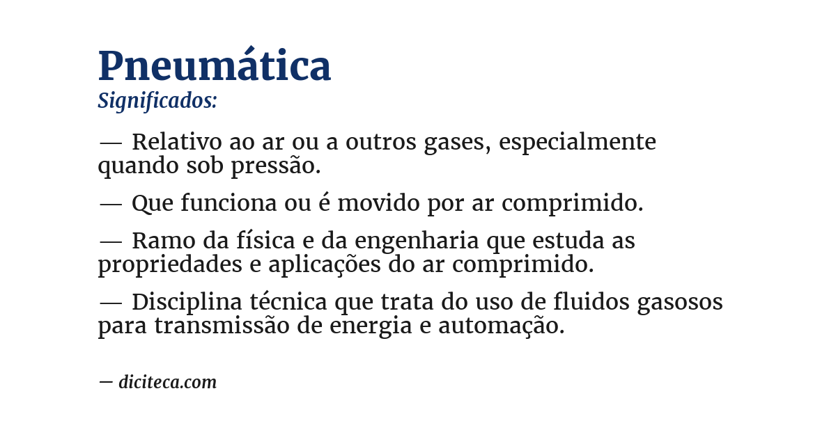 Significado de pneumática
