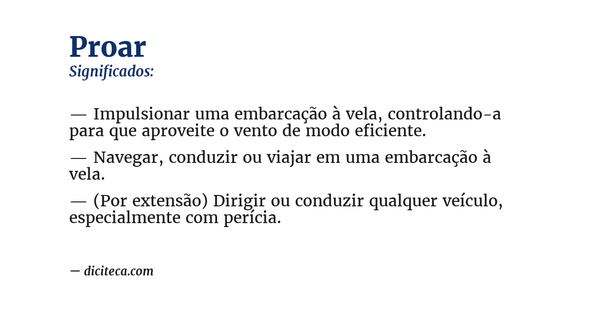 Significado de proar