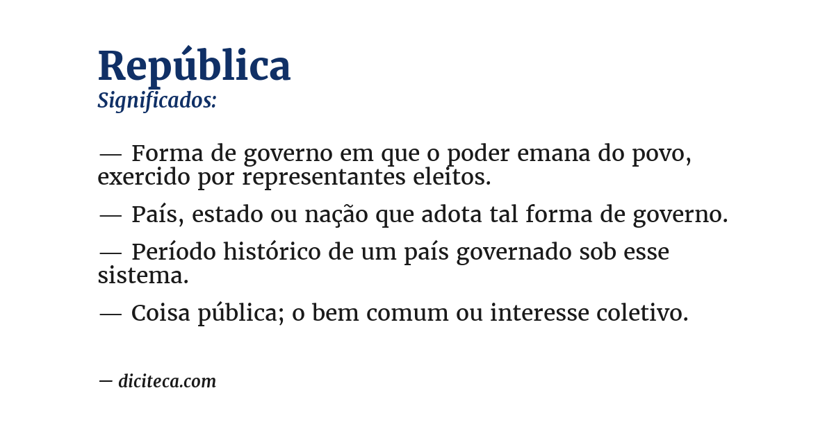 Significado de república