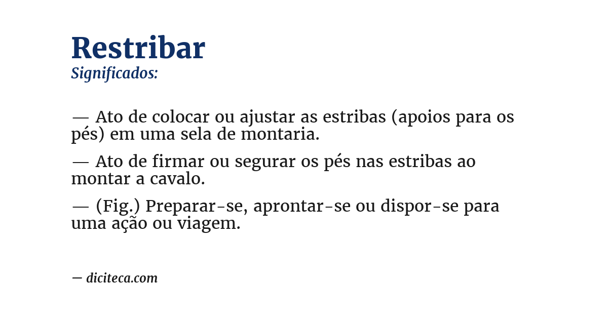 Significado de restribar