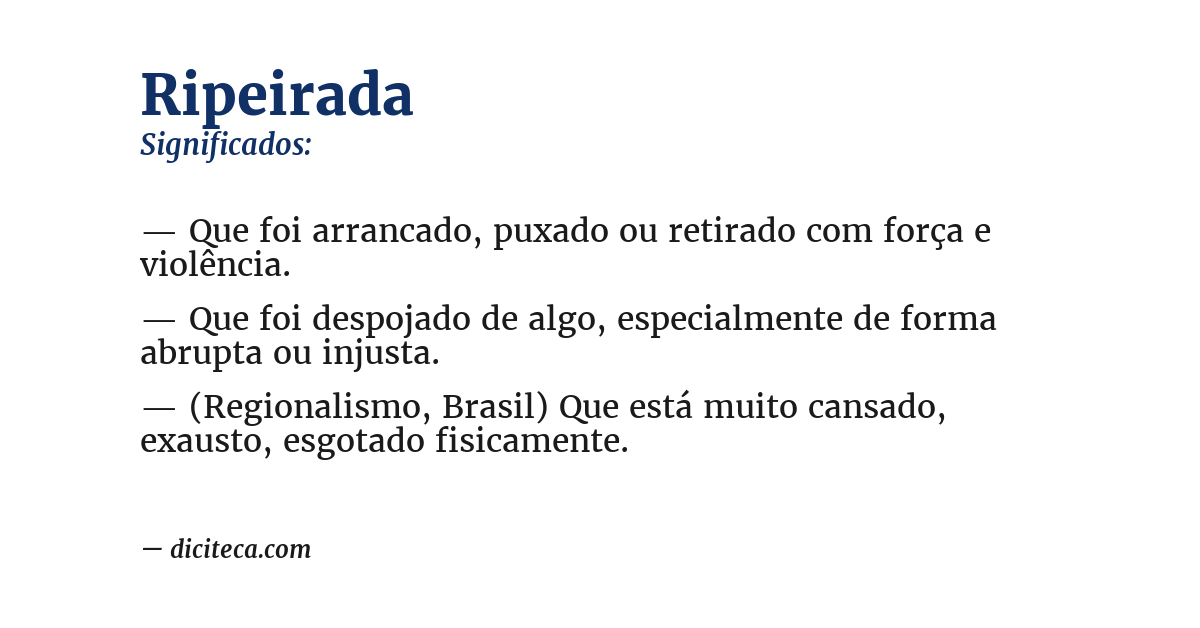 Significado de ripeirada