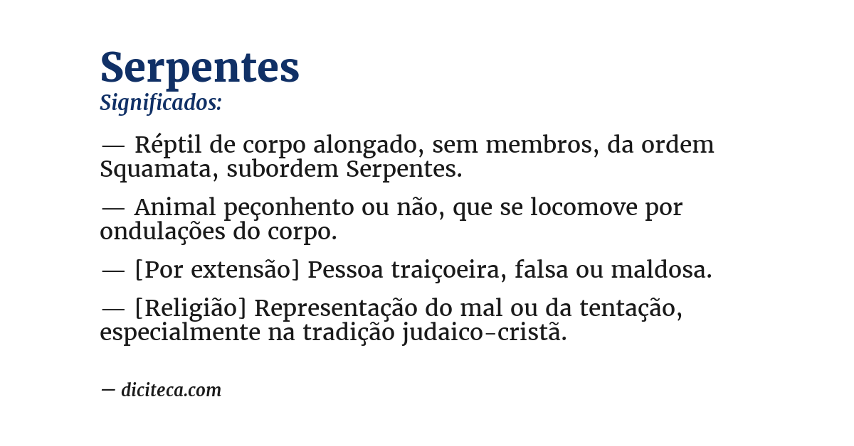 Significado de serpentes