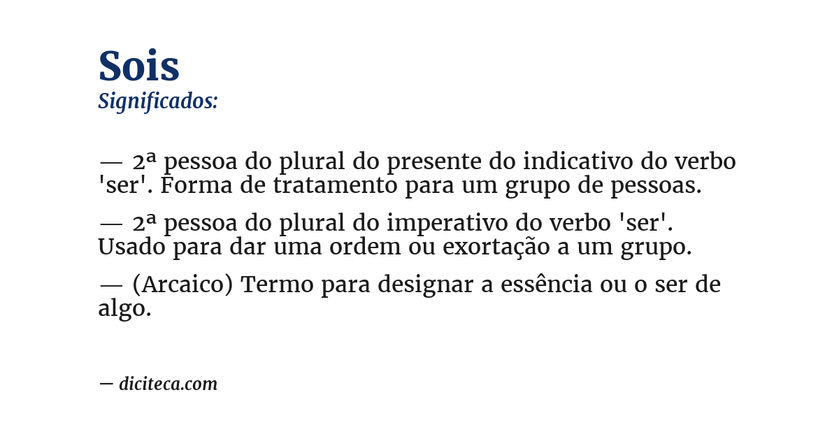 Significado de sois
