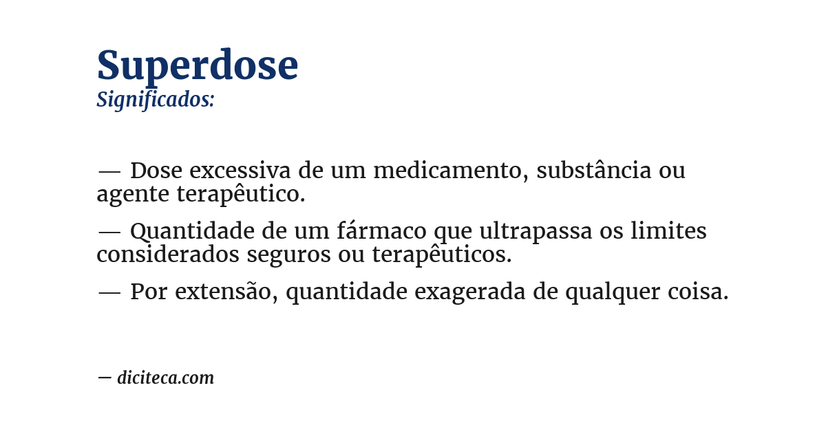 Significado de superdose