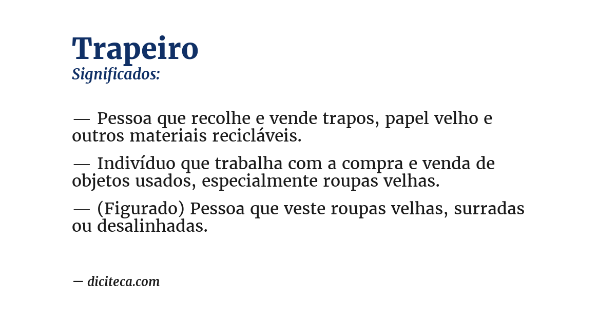 Significado de trapeiro