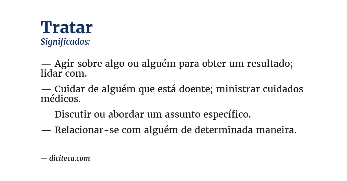 Significado de tratar