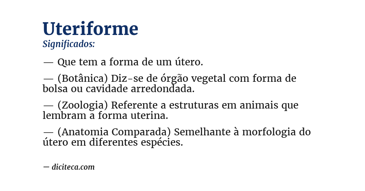Significado de uteriforme