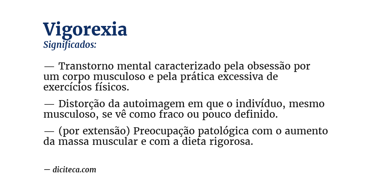 Significado de vigorexia
