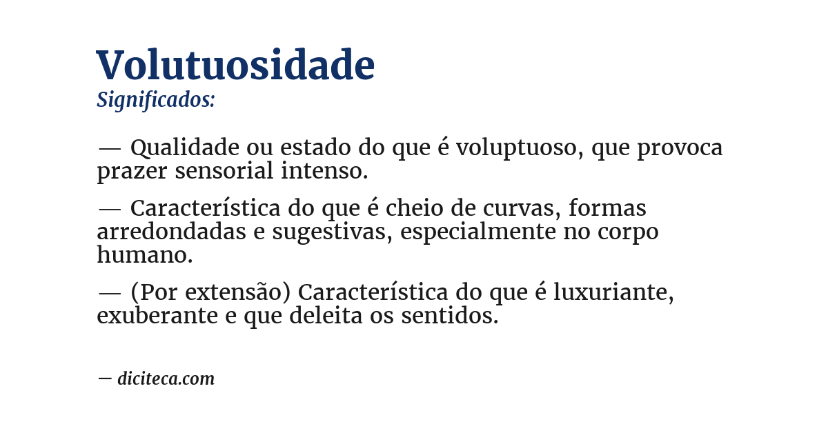 Significado de volutuosidade