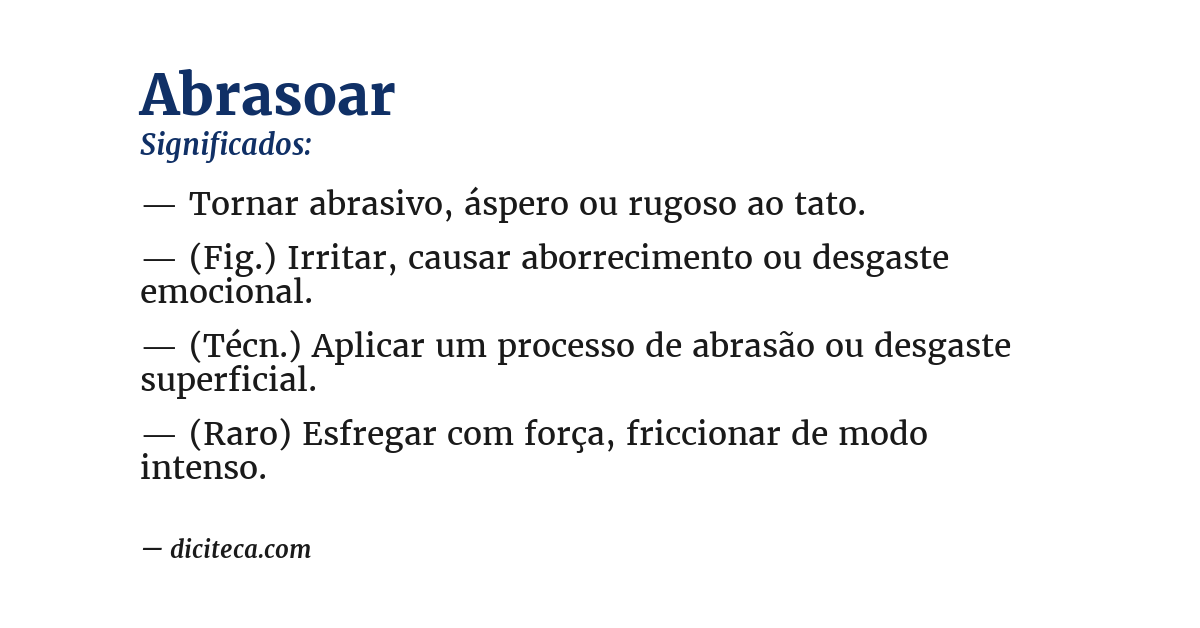 Significado de abrasoar