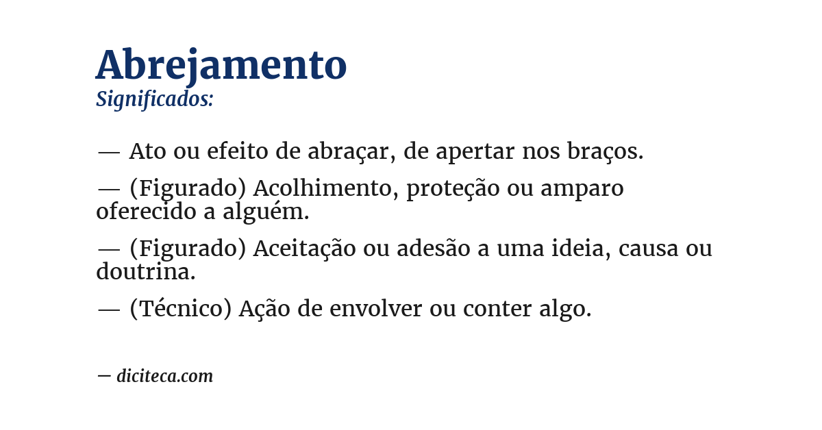 Significado de abrejamento