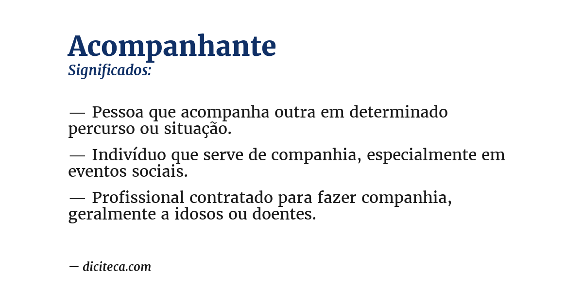 Significado de acompanhante