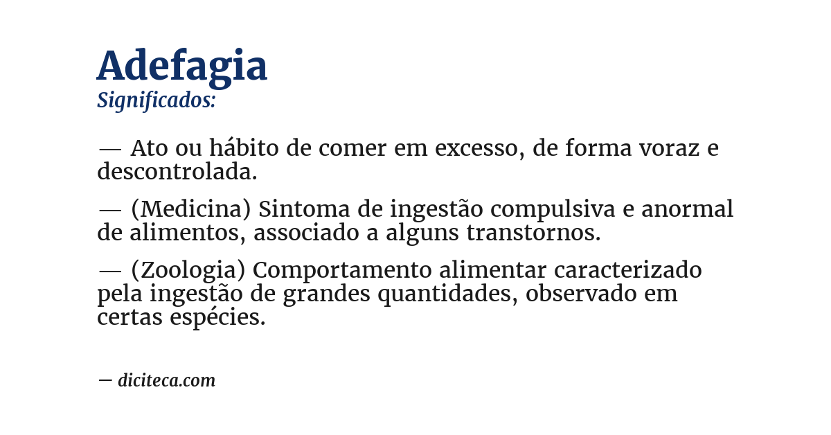 Significado de adefagia