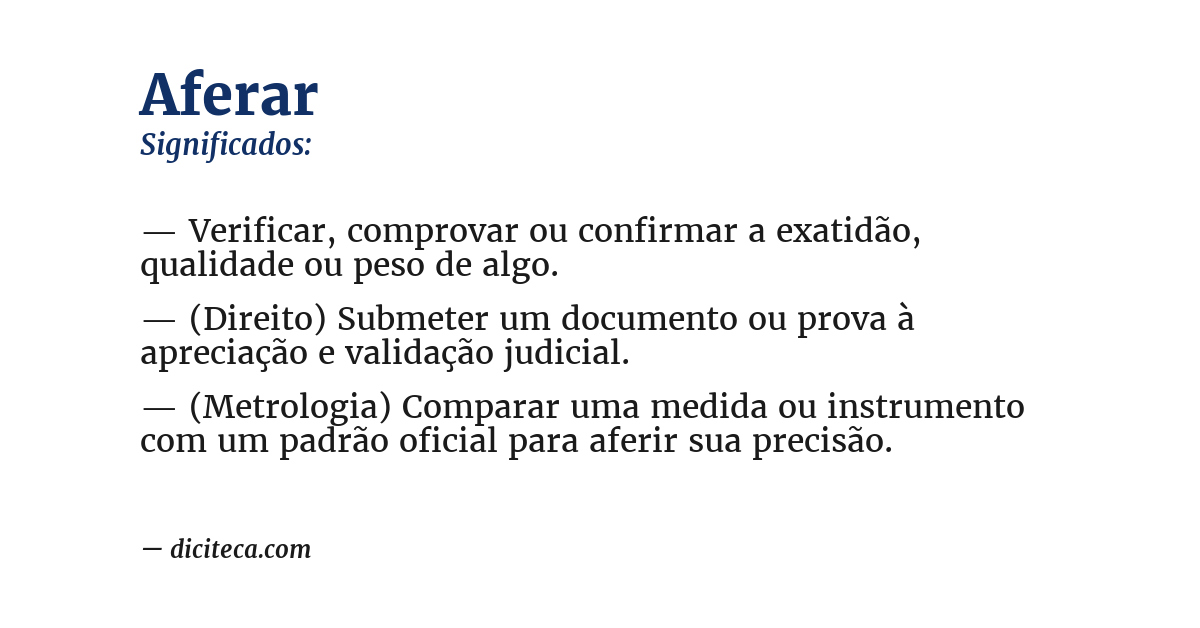 Significado de aferar
