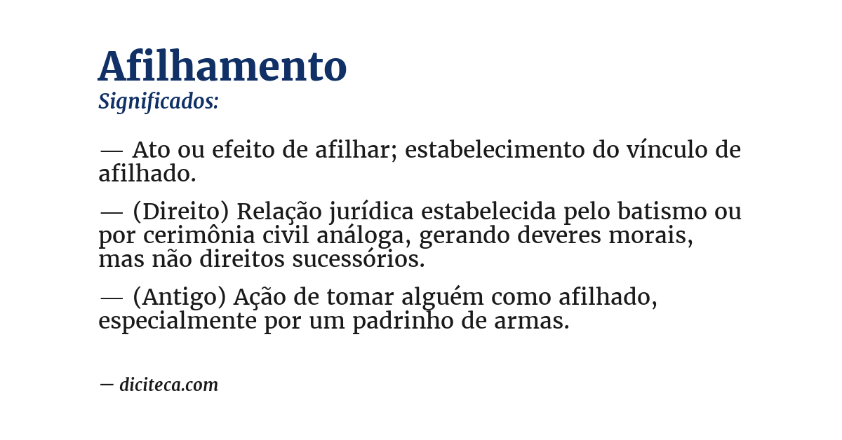 Significado de afilhamento