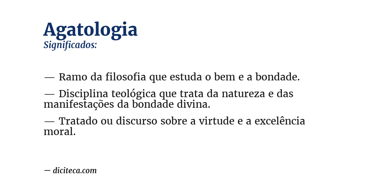 Significado de agatologia