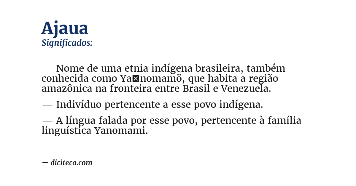 Significado de ajaua