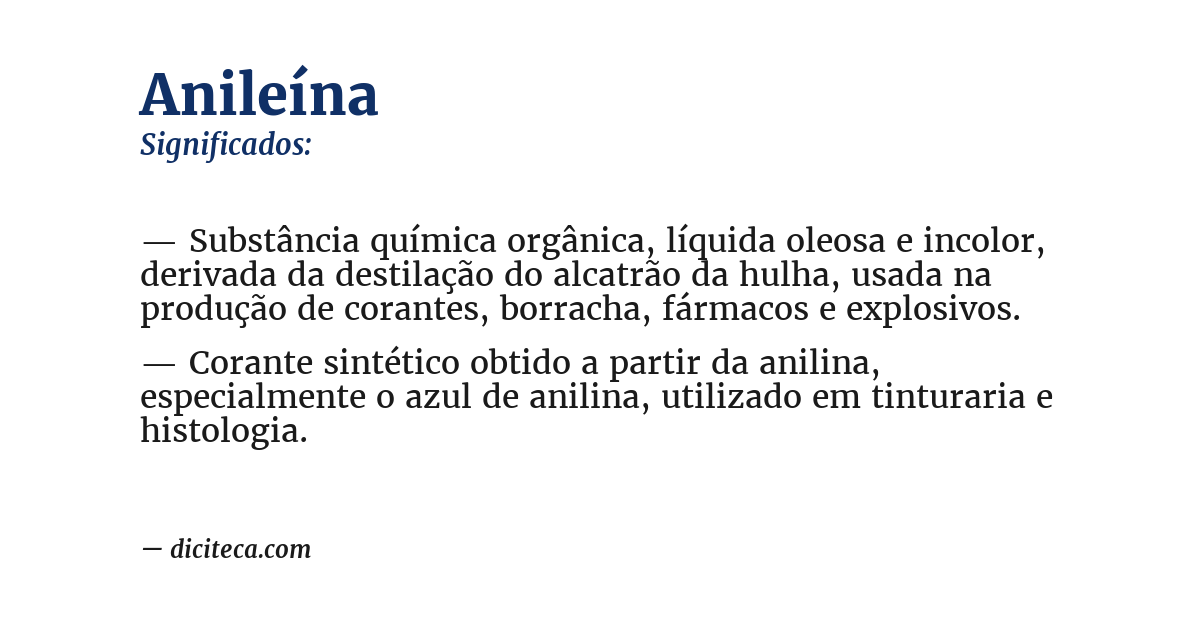 Significado de anileína