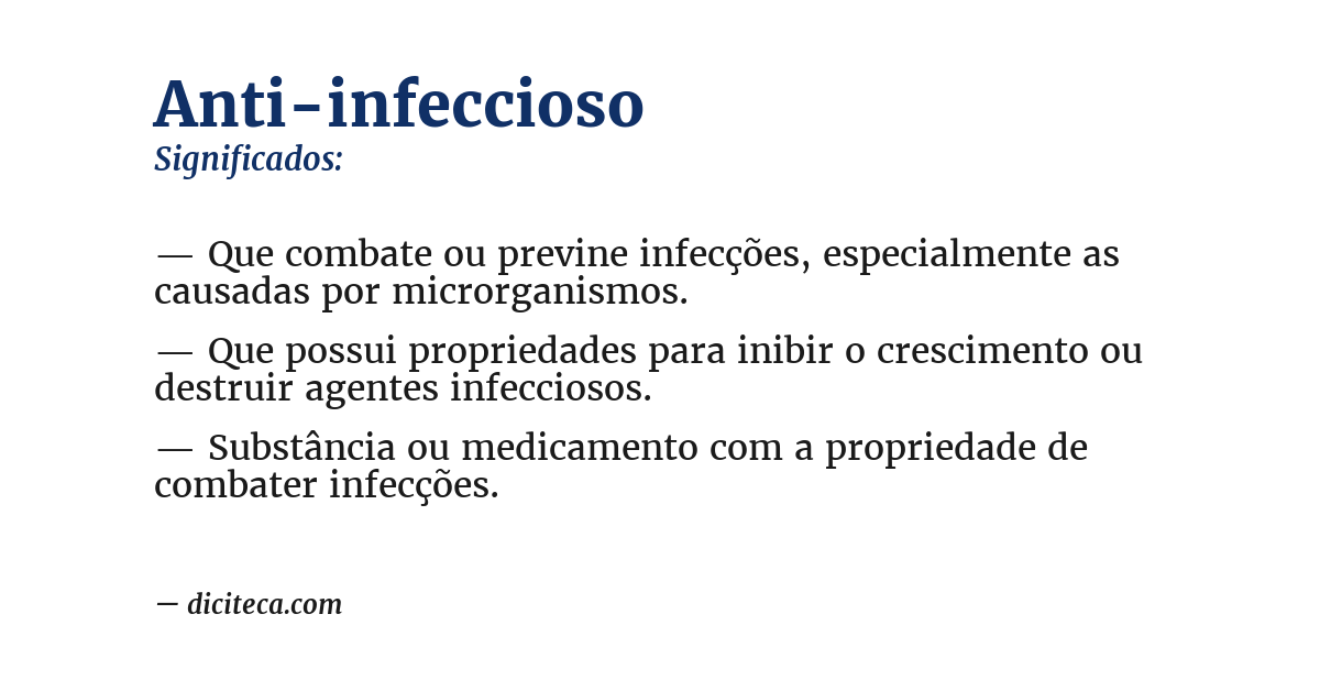 Significado de anti-infeccioso