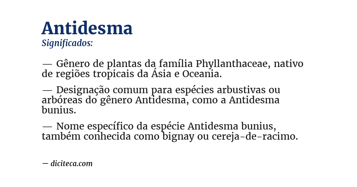 Significado de antidesma