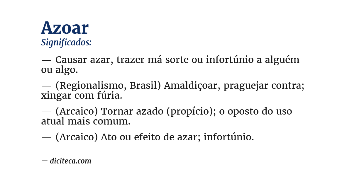 Significado de azoar