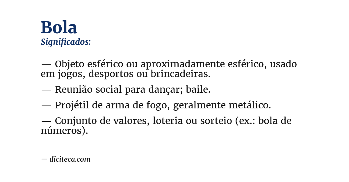 Significado de bola