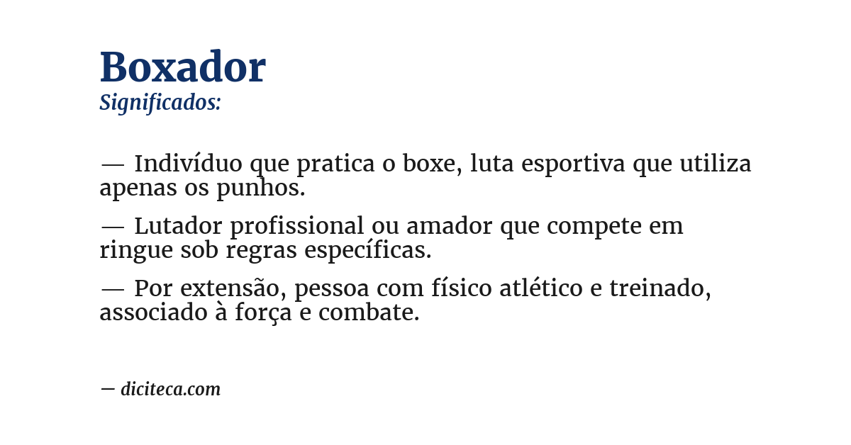 Significado de boxador