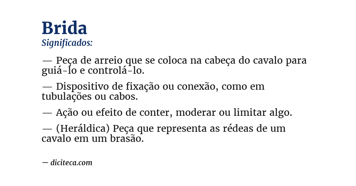 Significado de brida