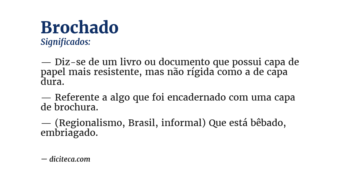 Significado de brochado