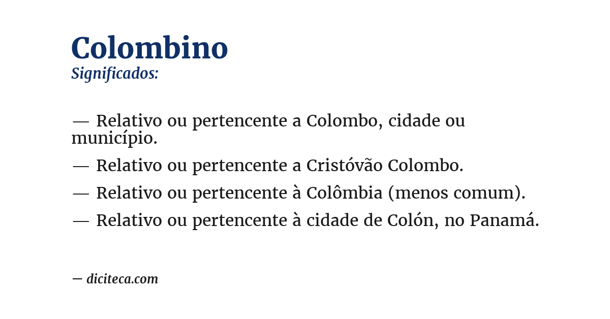 Significado de colombino