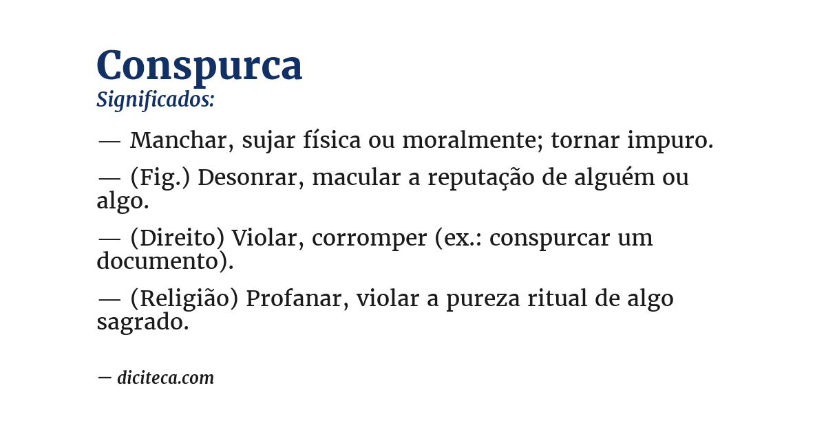 Significado de conspurca