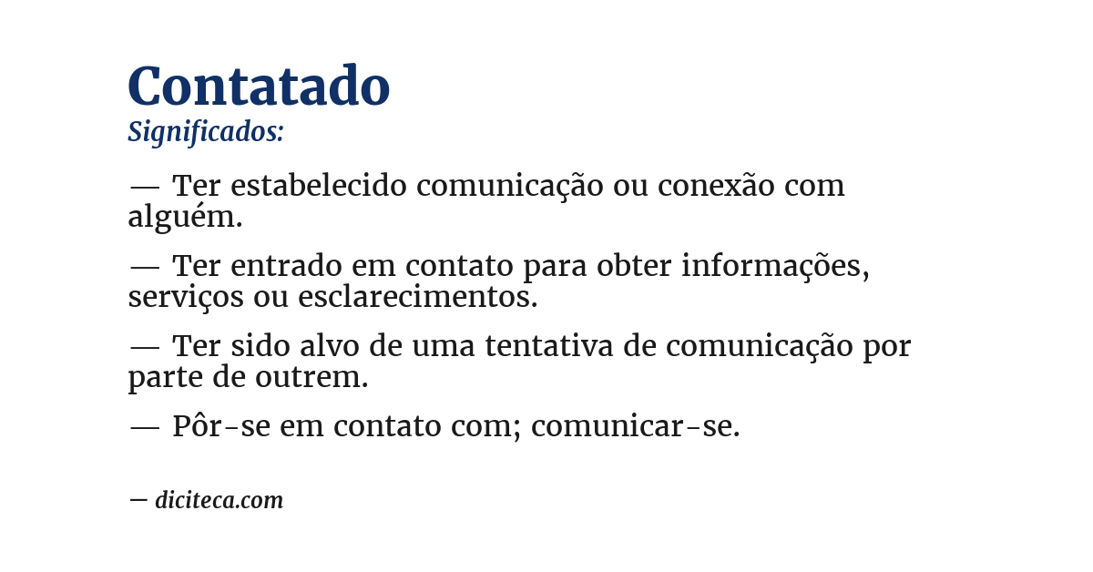 Significado de contatado