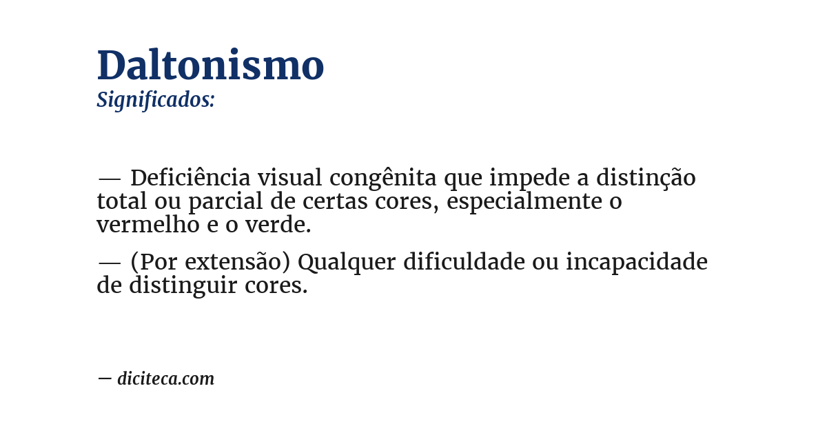 Significado de daltonismo