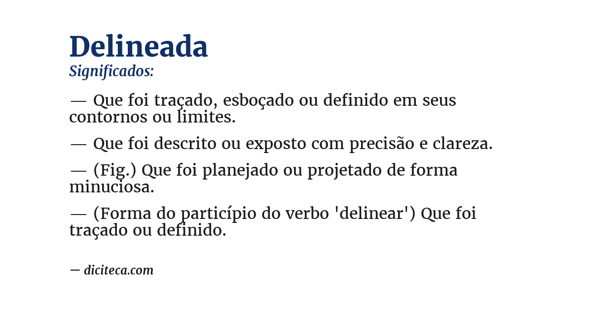 Significado de delineada