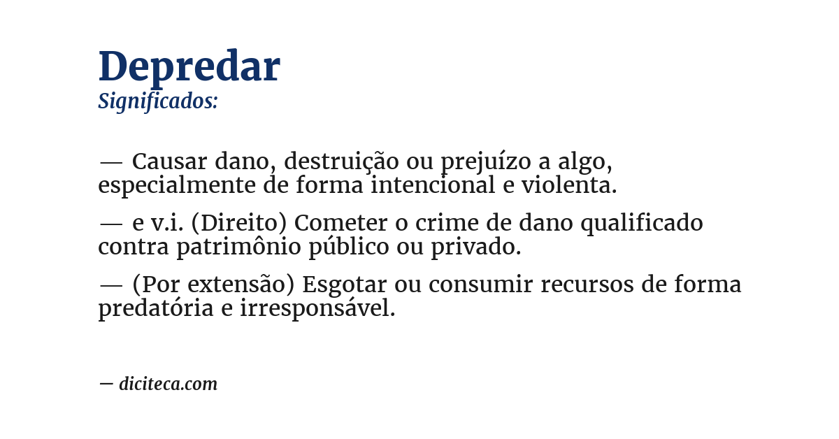 Significado de depredar