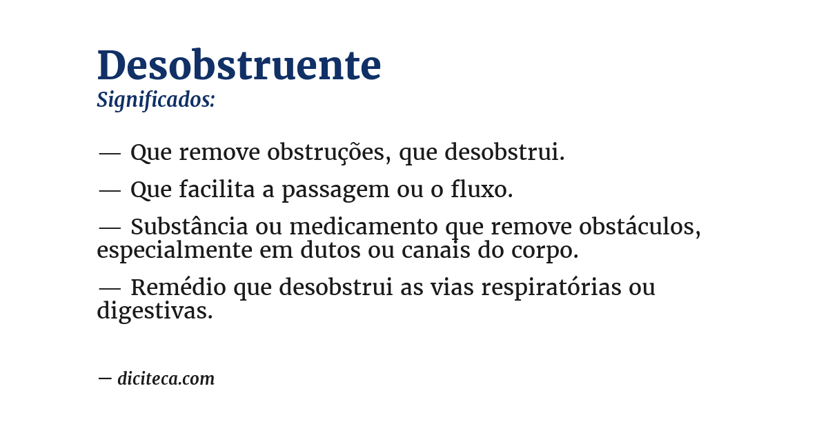 Significado de desobstruente