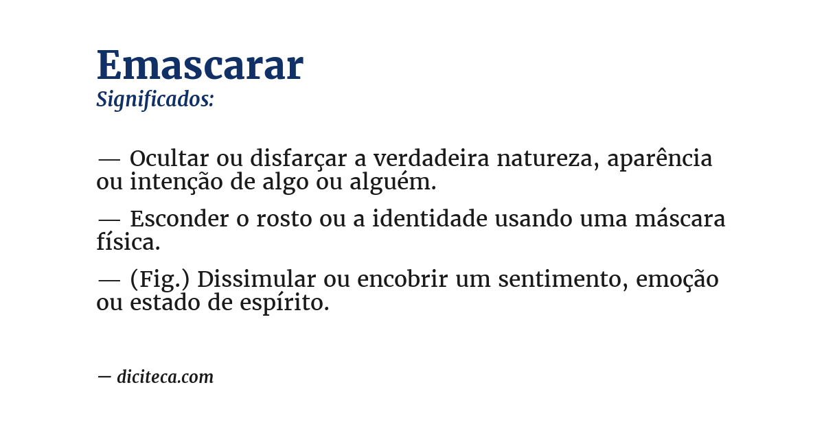 Significado de emascarar