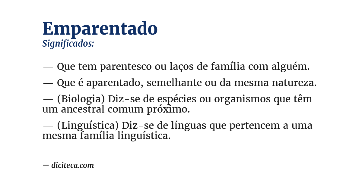 Significado de emparentado