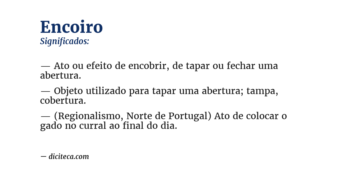 Significado de encoiro
