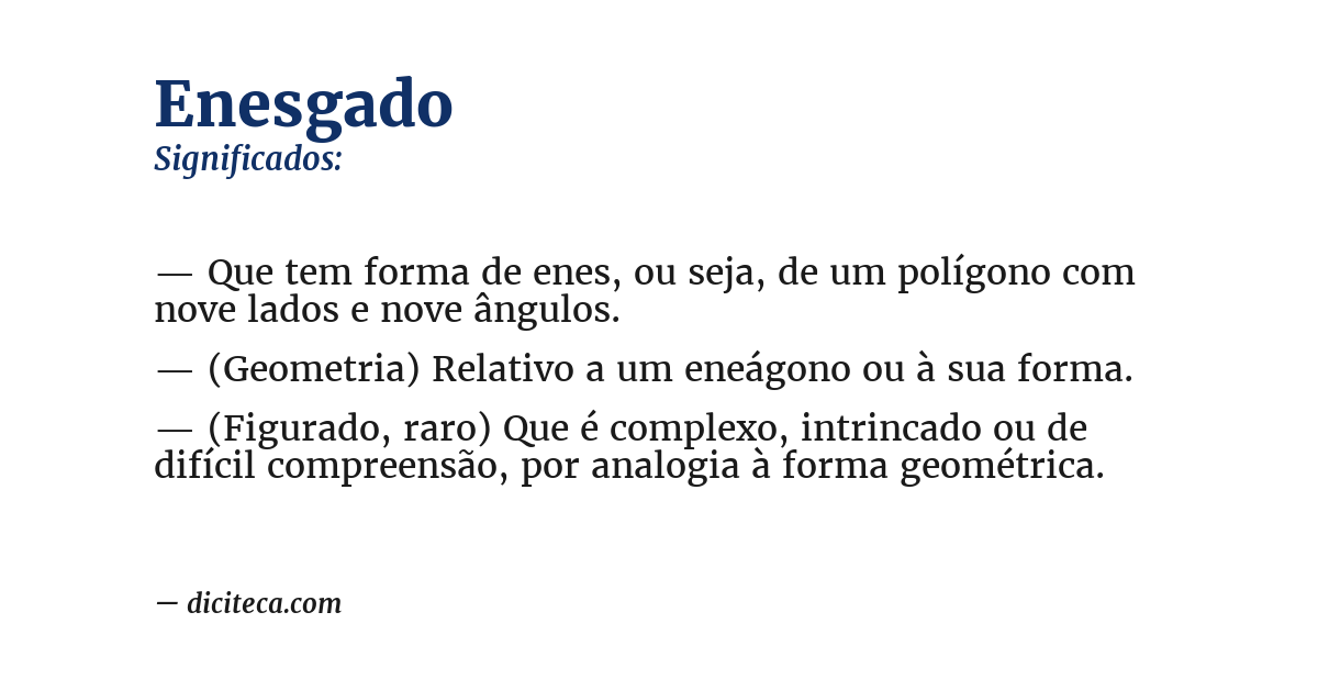 Significado de enesgado