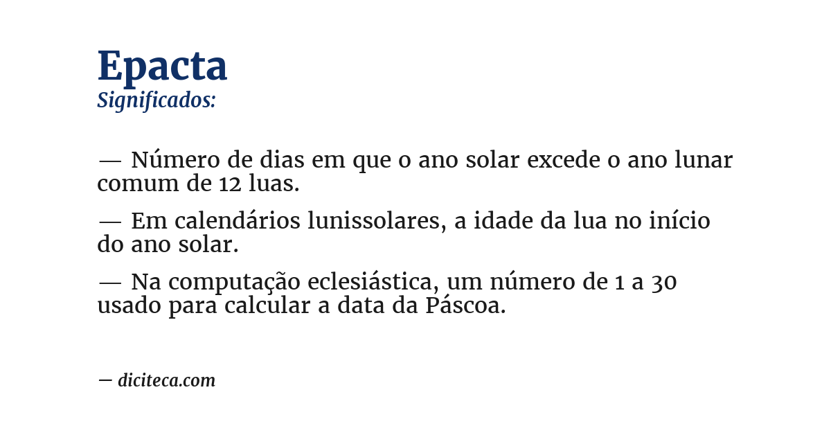 Significado de epacta
