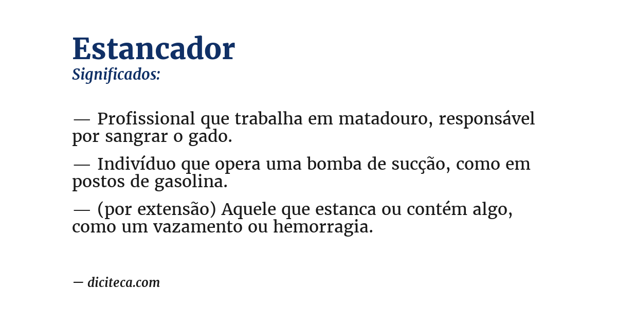 Significado de estancador