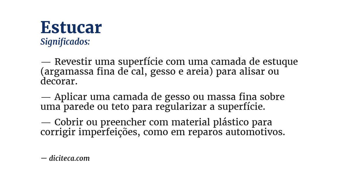 Significado de estucar