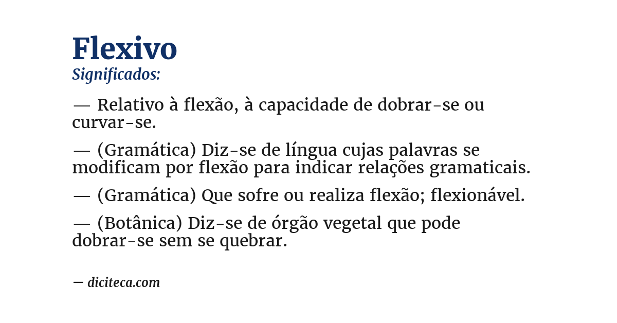 Significado de flexivo