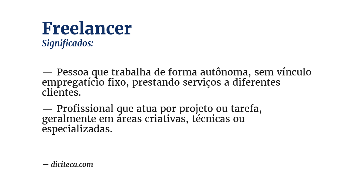Significado de freelancer