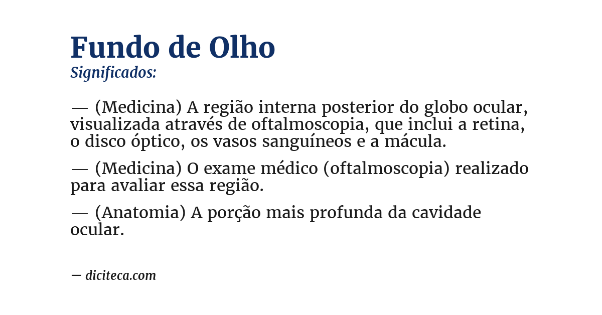 Significado de fundo de olho