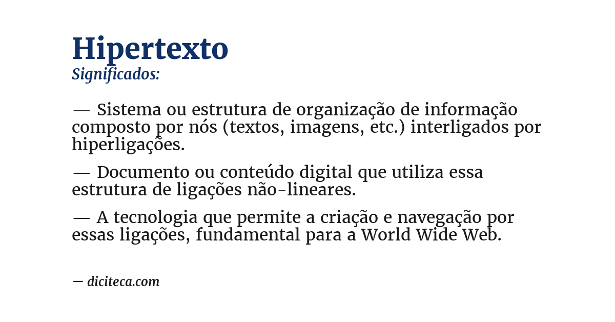 Significado de hipertexto