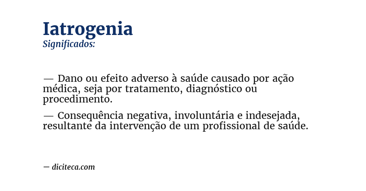 Significado de iatrogenia