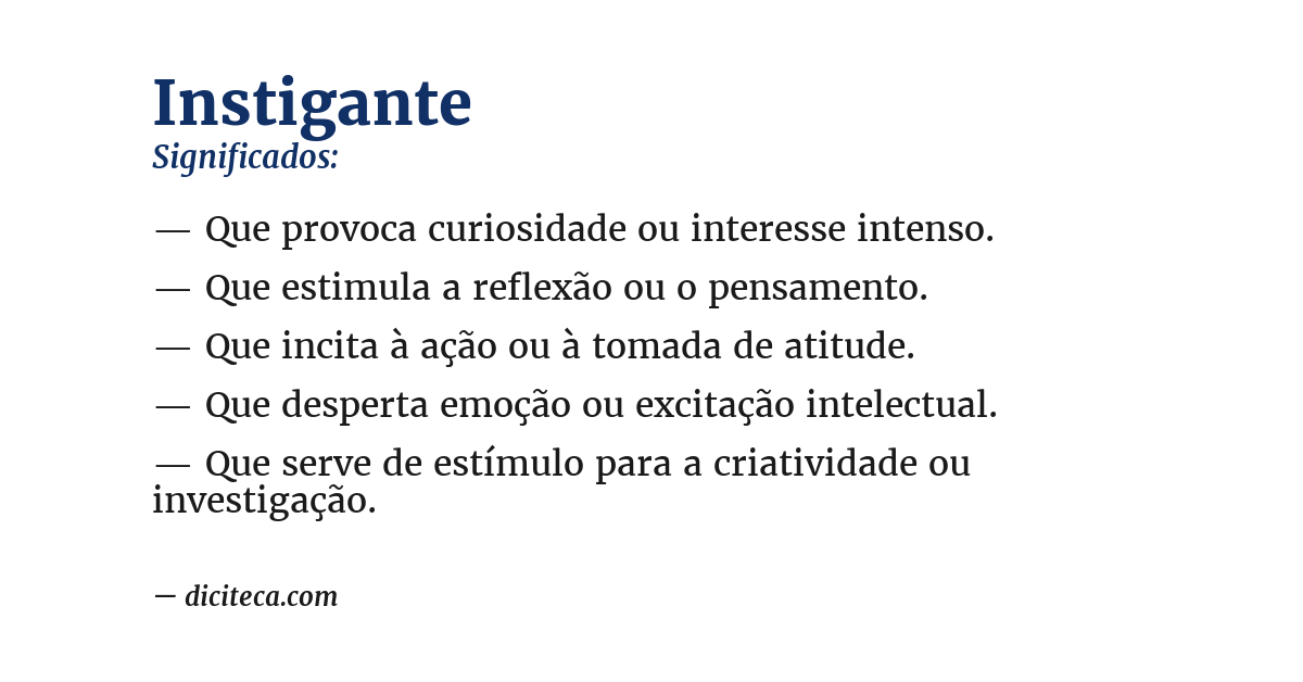 Significado de instigante
