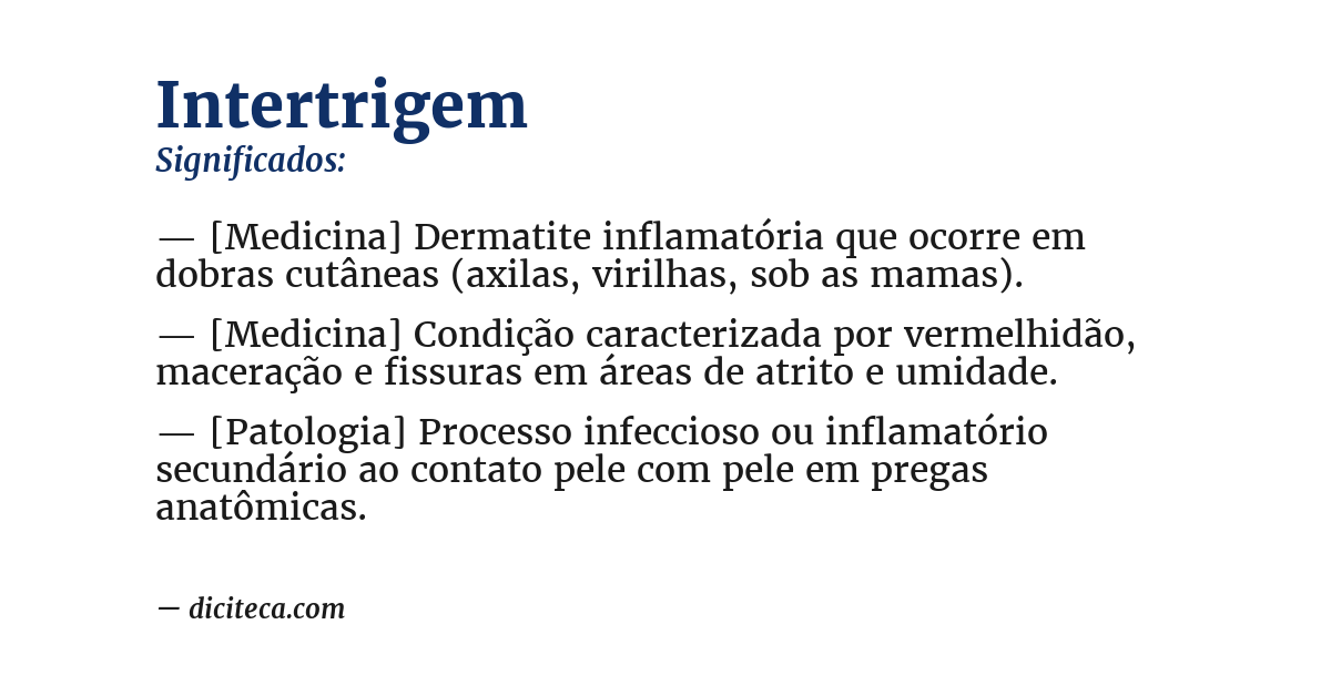 Significado de intertrigem